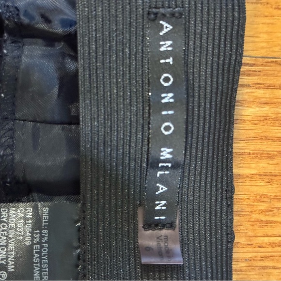 ANTONIO MELANI Black Dress Pants Womens Size 6 - Picture 3 of 5